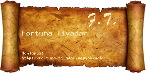 Fortuna Tivadar névjegykártya