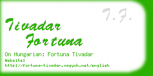 tivadar fortuna business card